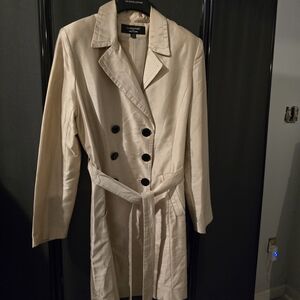 Signature by Larry Levine Women's Cream Trench Coat